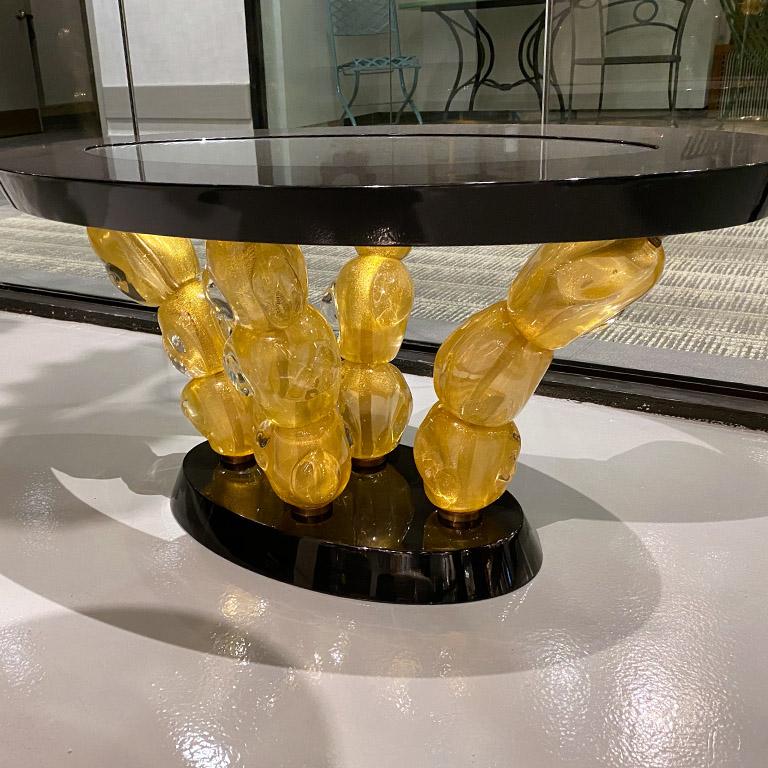 Italian Seguso Vetri d'Arte Amaris Coffee Table Murano Glass For Sale