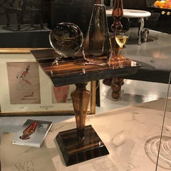 Table d'appoint Seguso Vetri d'Arte marron, taupe et ébène en verre de Murano