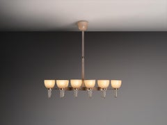 Seguso Vetri d’Arte Chandelier in Light Pink Murano Pulegoso Glass