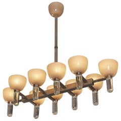 Seguso Vetri d’Arte Chandelier in Light Pink Murano Pulegoso Glass