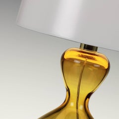 Seguso Vetri d'Arte Clessidra Table Lamp Amber Murano Glass