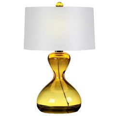 Lampe de bureau Seguso Vetri d'Arte Clessidra en verre de Murano ambré