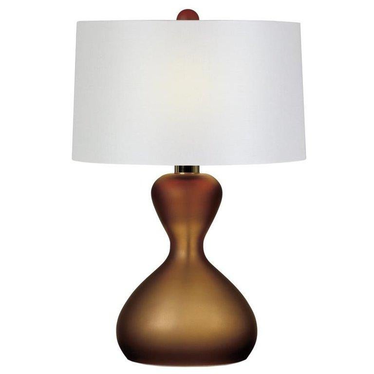 Italian Seguso Vetri d'Arte Clessidra Table Lamp Taupe Murano Glass For Sale