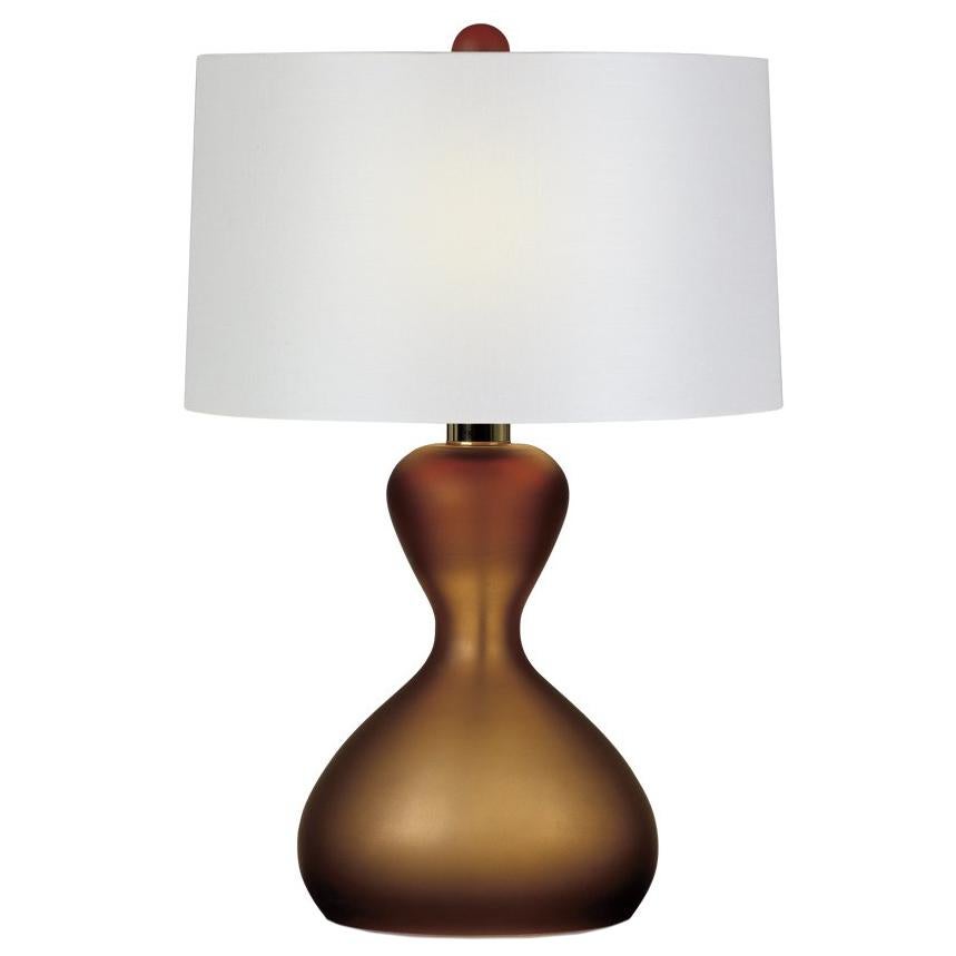 Seguso Vetri d'Arte Clessidra Table Lamp Taupe Murano Glass