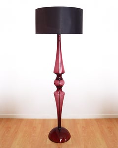 Seguso Vetri d'Arte Coloniale Lámpara de pie Amatista Cristal de Murano