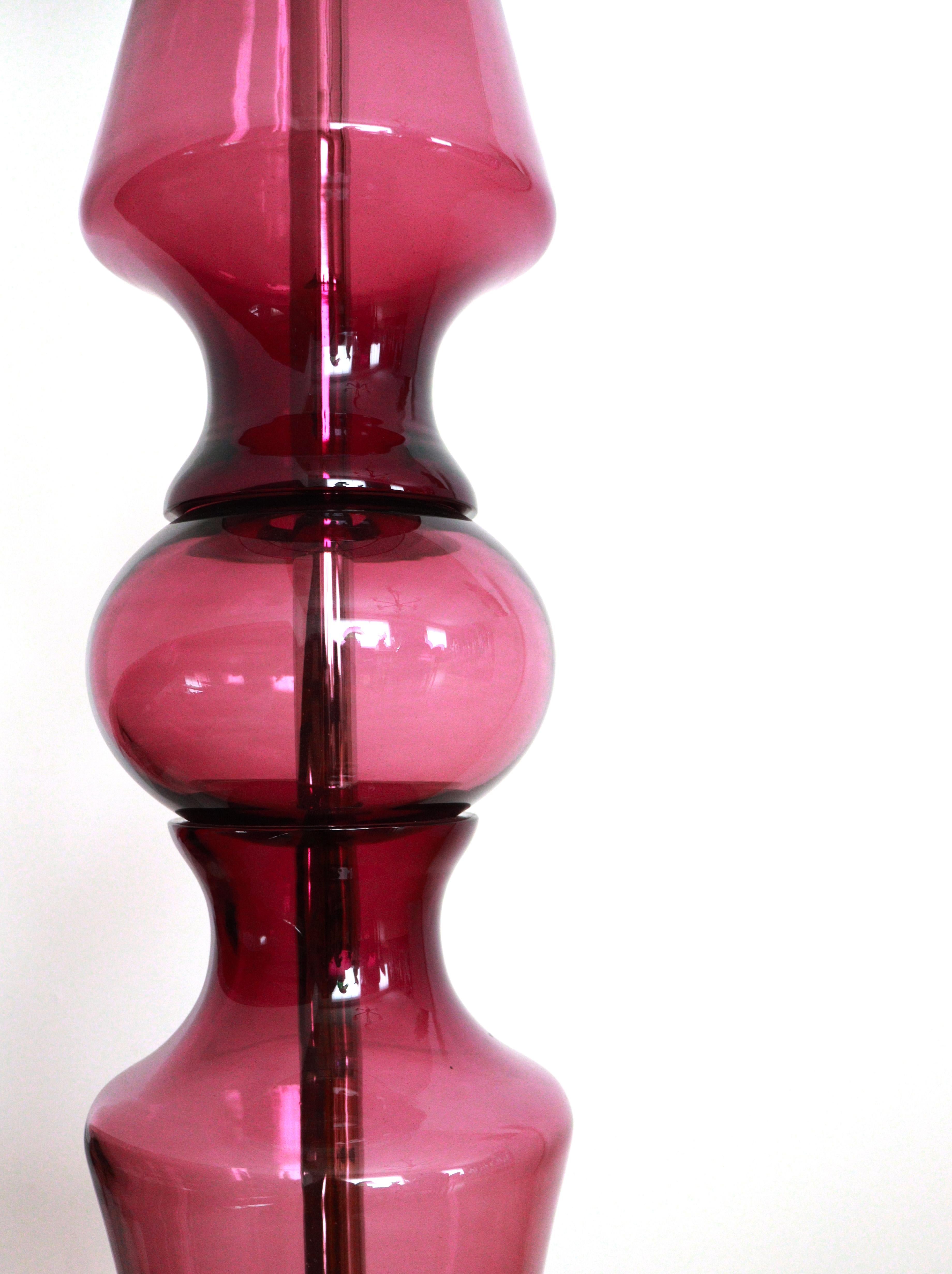 Seguso Vetri d'Arte Coloniale Lámpara de pie Amatista Cristal de Murano en Excelente estado para la venta en Murano-Venice, IT