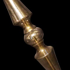 Seguso Vetri d'Arte Coloniale Lámpara de pie de cristal de Murano dorado transparente