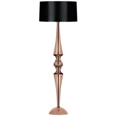 Seguso Vetri d'Arte Coloniale Floor Lamp Taupe Murano Glass