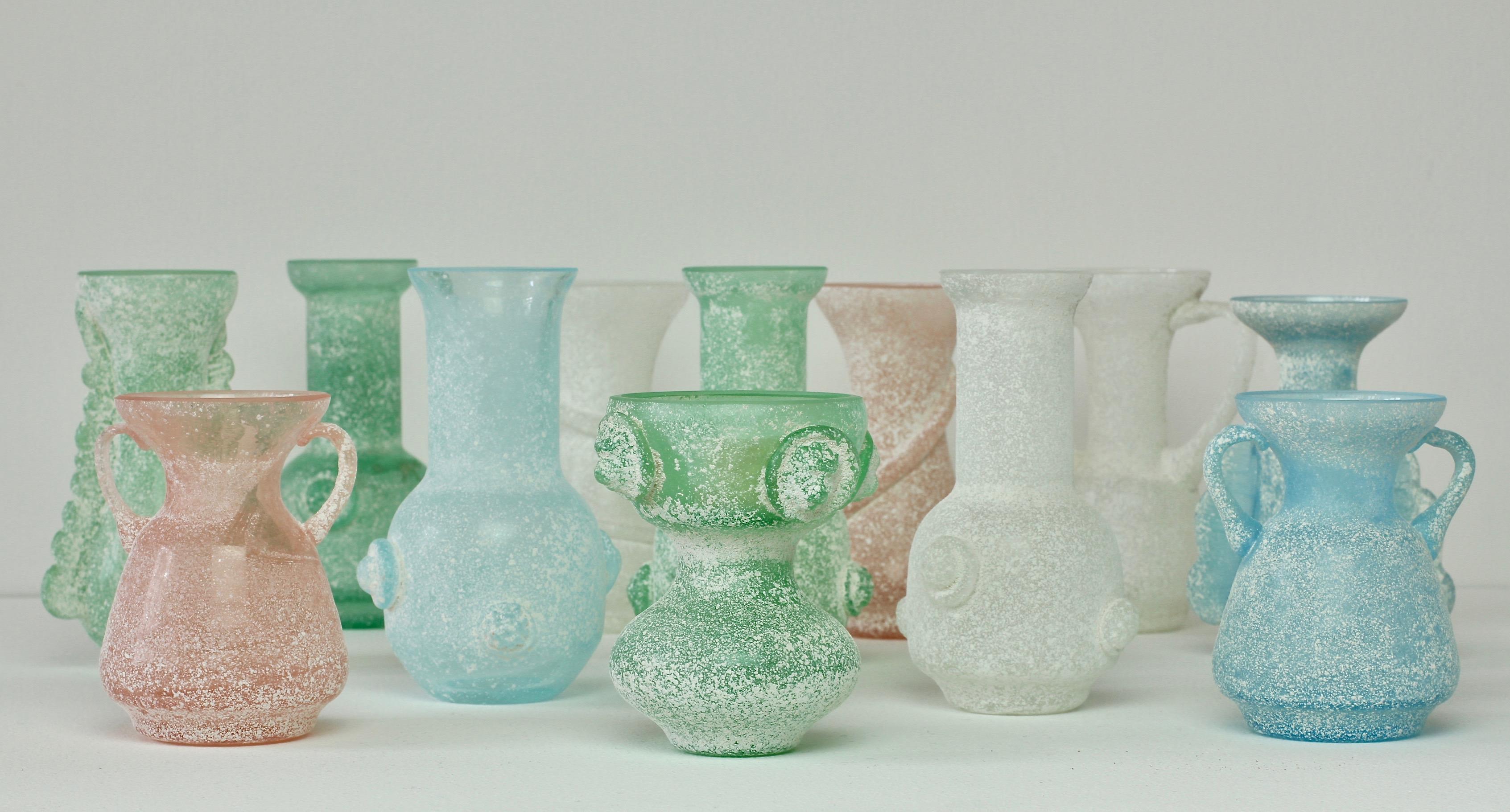Ensemble von Seguso Vetri d'Arte 'A Scavo' Vasen und Gefäße aus Muranoglas (Moderne der Mitte des Jahrhunderts) im Angebot