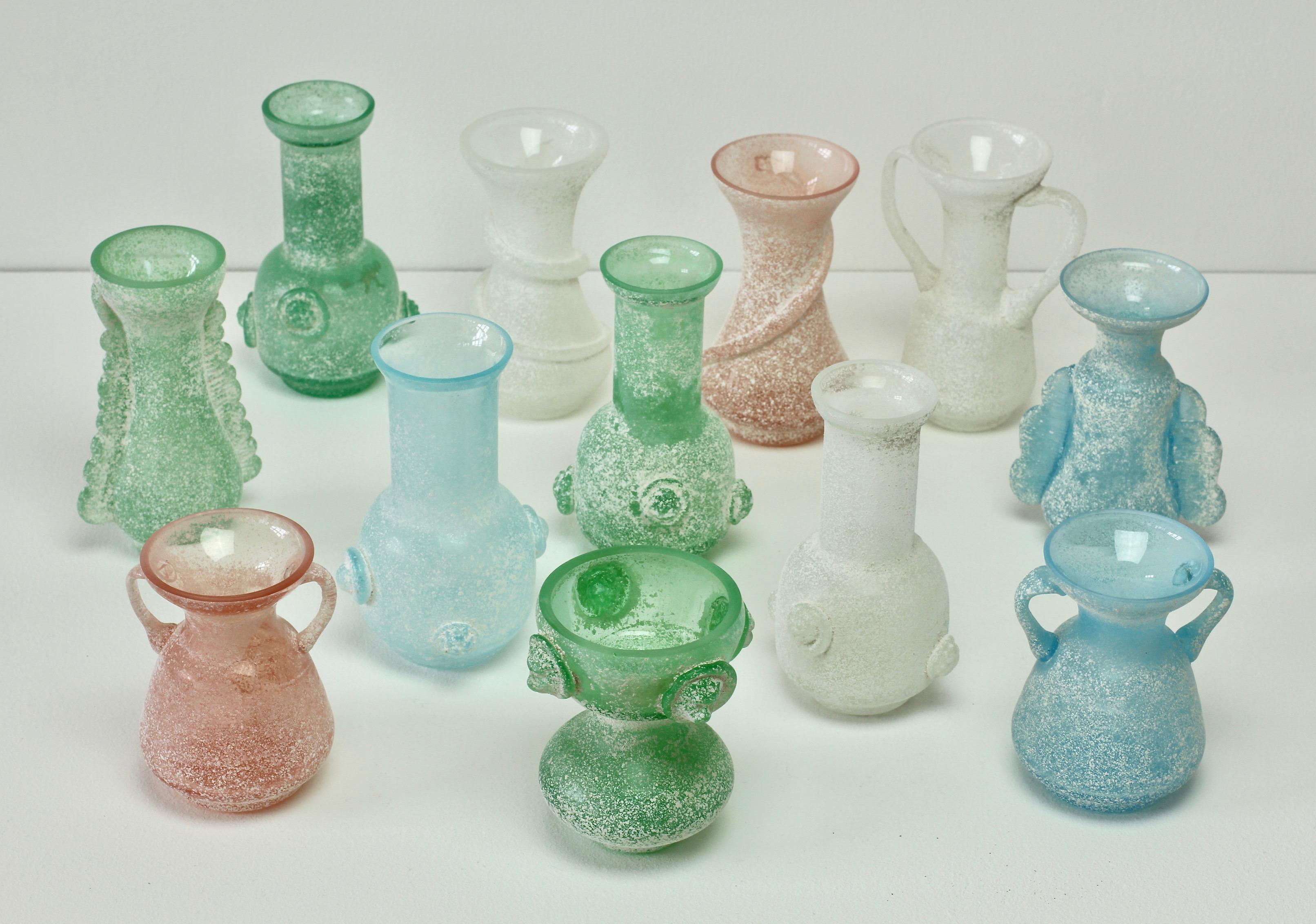 Ensemble von Seguso Vetri d'Arte 'A Scavo' Vasen und Gefäße aus Muranoglas im Angebot 1
