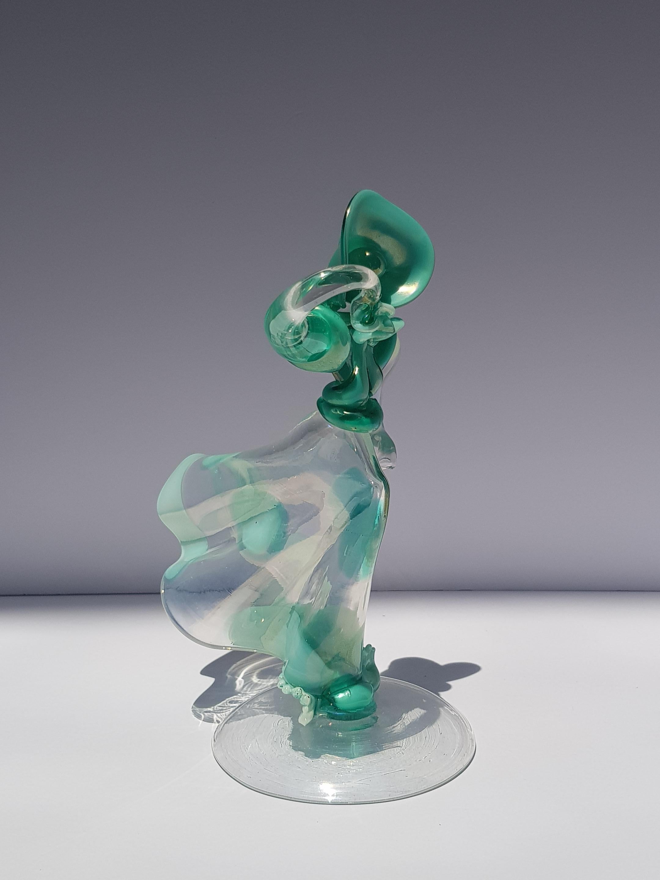 Art Déco Seguso Vetri d'Arte Figura femminile Donna Scultura Cappellin Venini Soffiato Glas in vendita