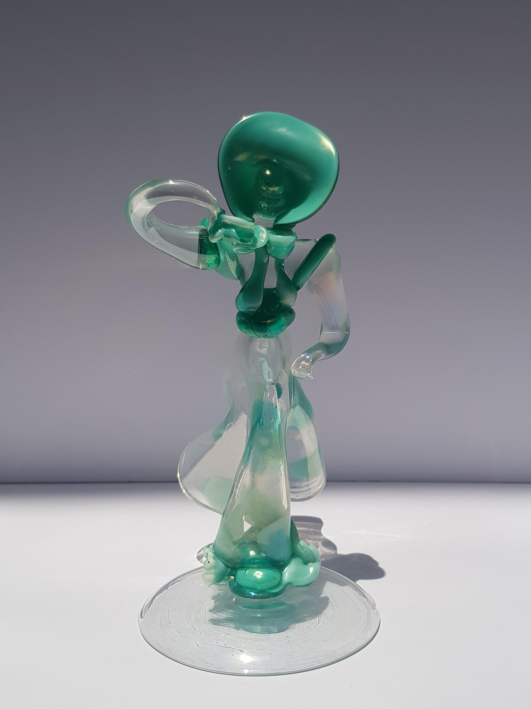 Italiano Seguso Vetri d'Arte Figura femminile Donna Scultura Cappellin Venini Soffiato Glas in vendita