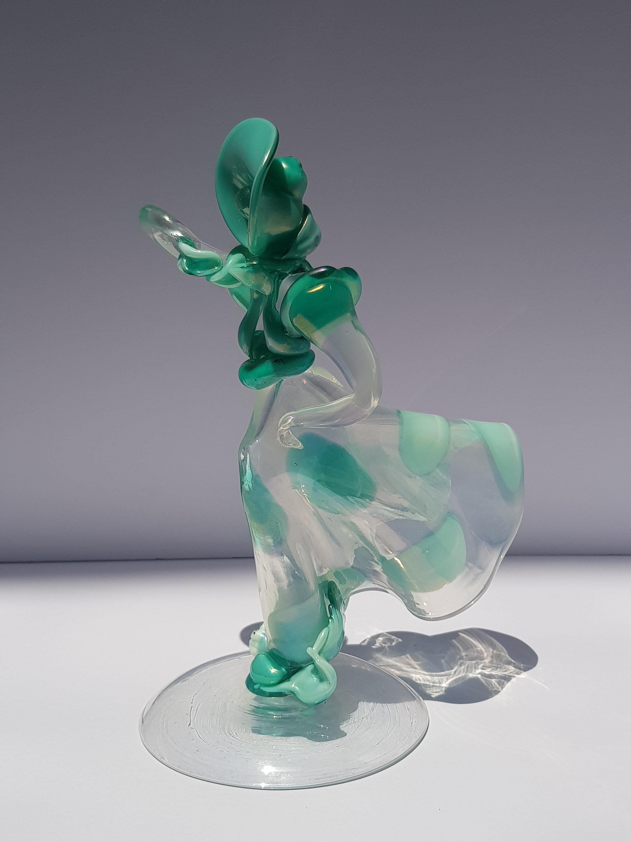 Fatto a mano Seguso Vetri d'Arte Figura femminile Donna Scultura Cappellin Venini Soffiato Glas in vendita
