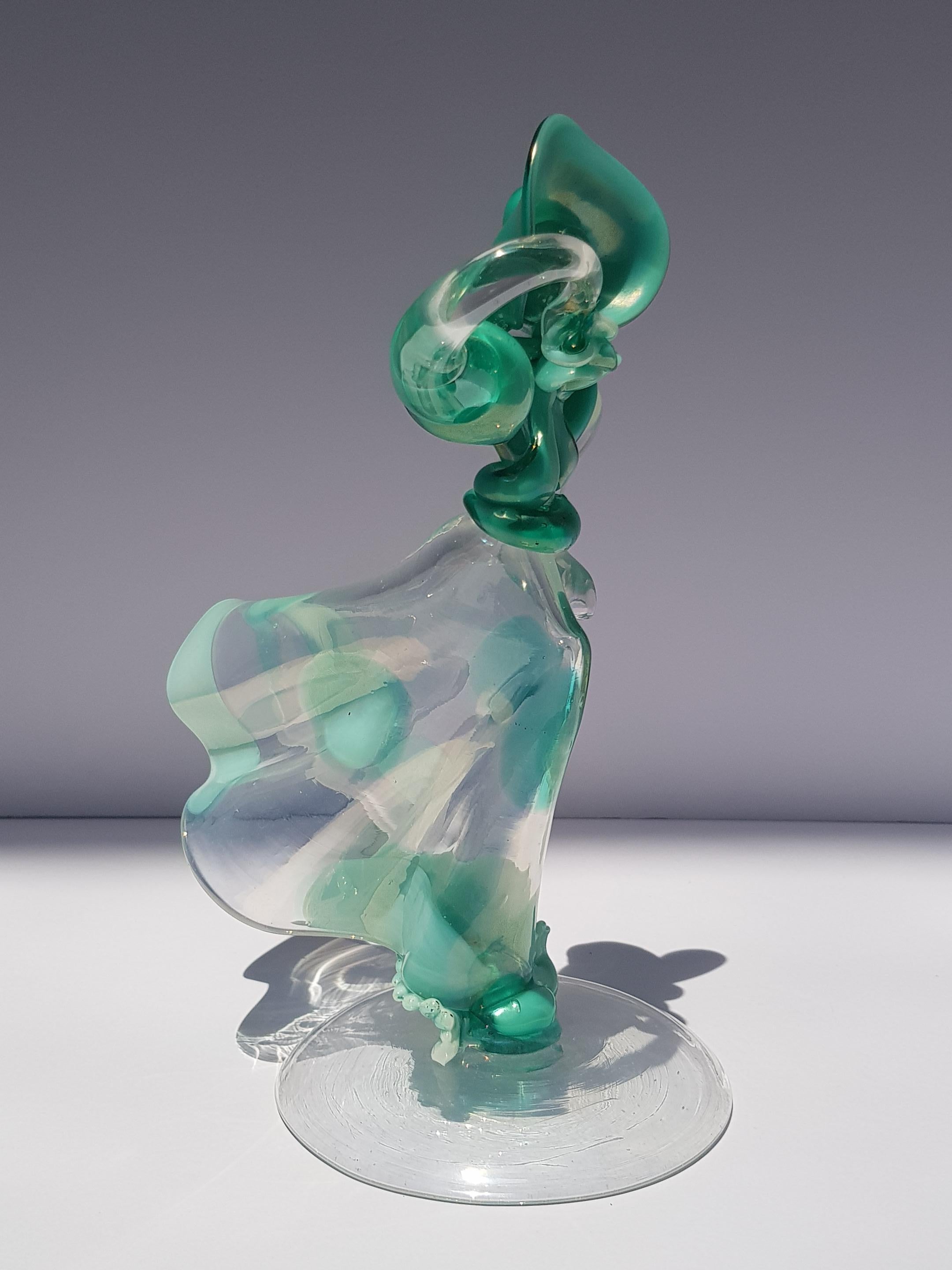 Seguso Vetri d'Arte Figura femminile Donna Scultura Cappellin Venini Soffiato Glas in vendita 1