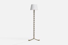 Seguso Vetri d'Arte, Lampada da terra, Ottone, Vetro, Fabrice, Italia, anni '40