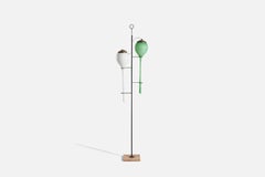 Seguso Vetri d'Arte, Floor Lamp, Brass, Metal, Glass, Marble, Italy, 1940s