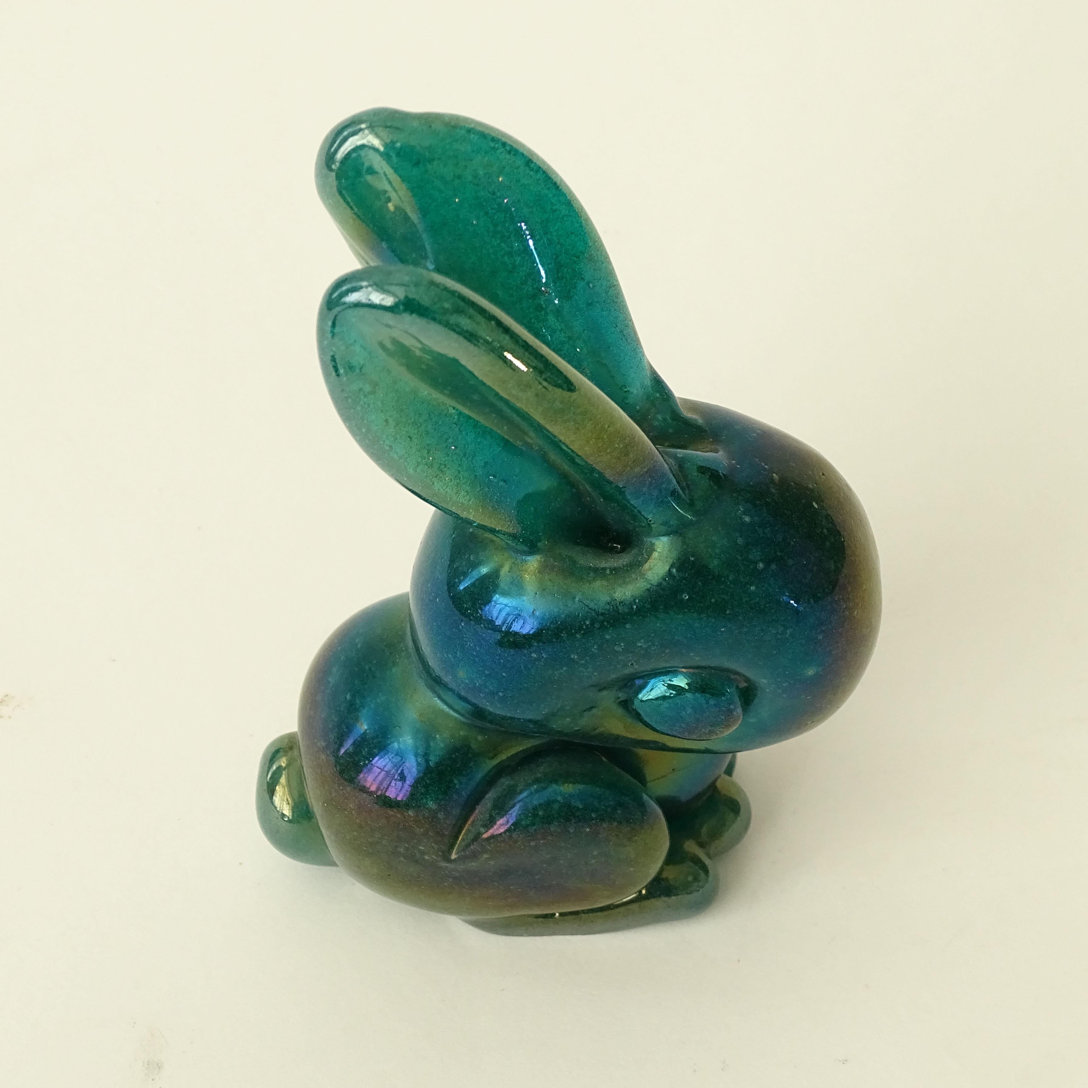 Italiano Seguso Vetri d'Arte Greene & Greene Greene & Greene, coniglio in vetro di Murano, Italia anni '40