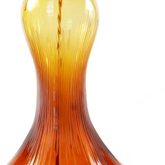 Seguso Vetri d'Arte Table Lamp Amber Murano Glass