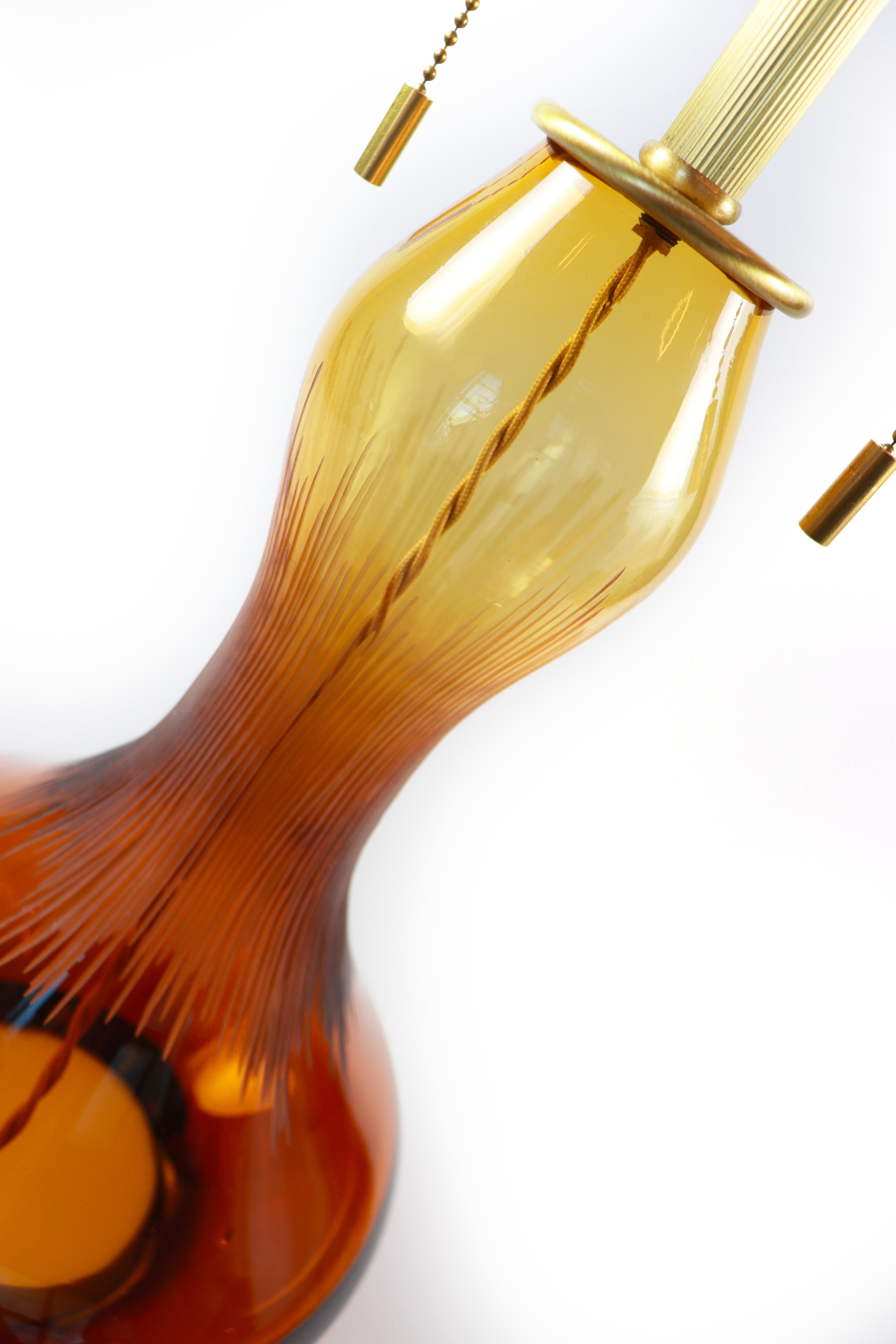 Seguso Vetri d'Arte Sobremesa Reloj de Arena Ámbar Cristal de Murano Hecho a mano en venta