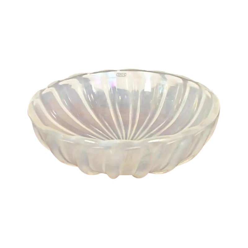 Seguso Vetri D’Arte Italian Murano Glass Large Centerpiece Bowl or Fruit Bowl For Sale