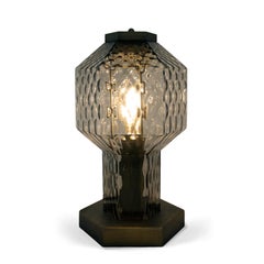 Seguso Vetri d'Arte Lvse Lamp Clear Gray Murano Glass
