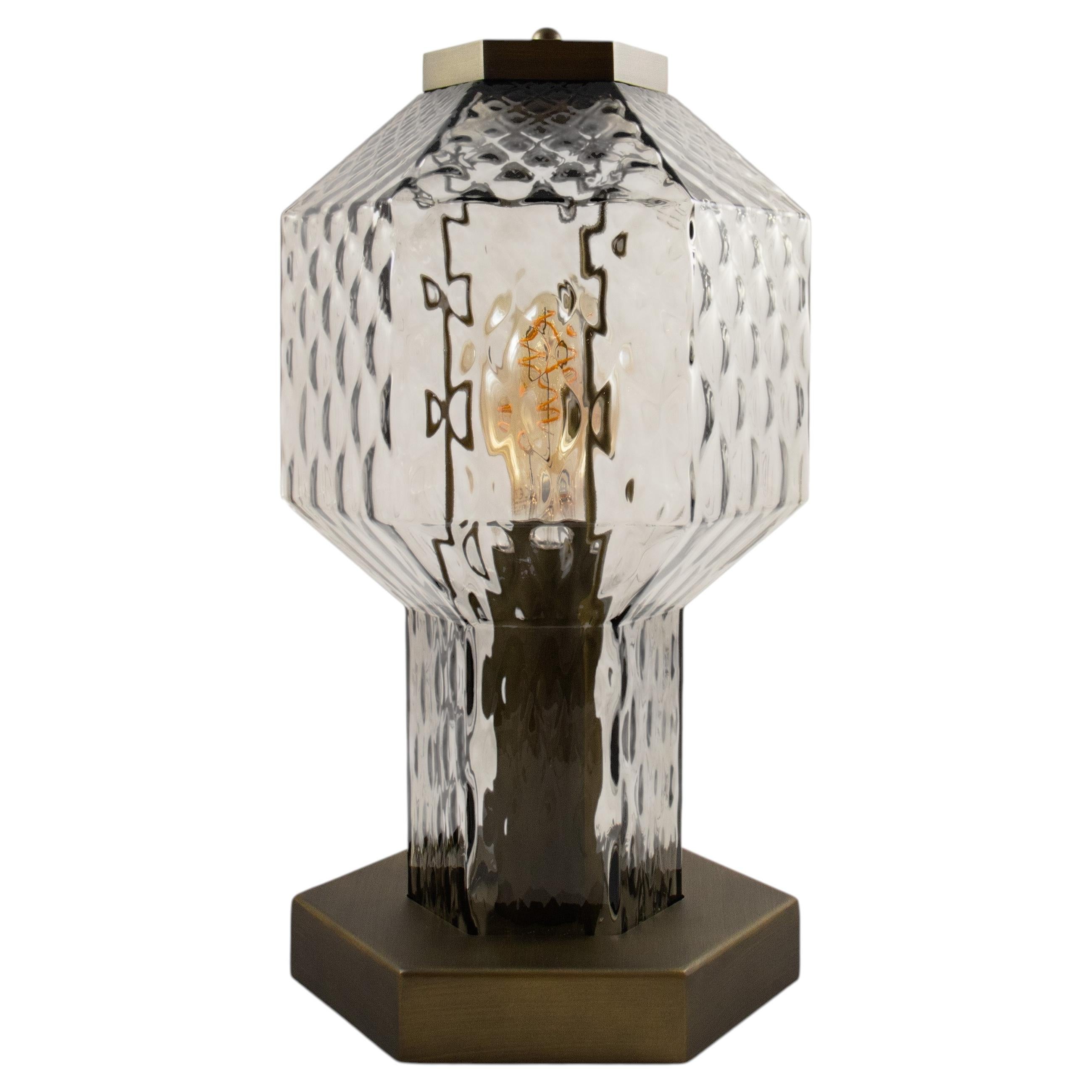 Seguso Vetri d'Arte Lvse Lamp Clear Gray Murano Glass