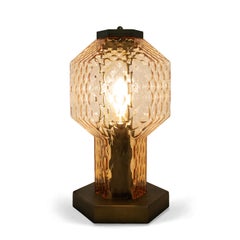 Seguso Vetri d'Arte Lampe Lvse Verre de Murano Clair Pêche