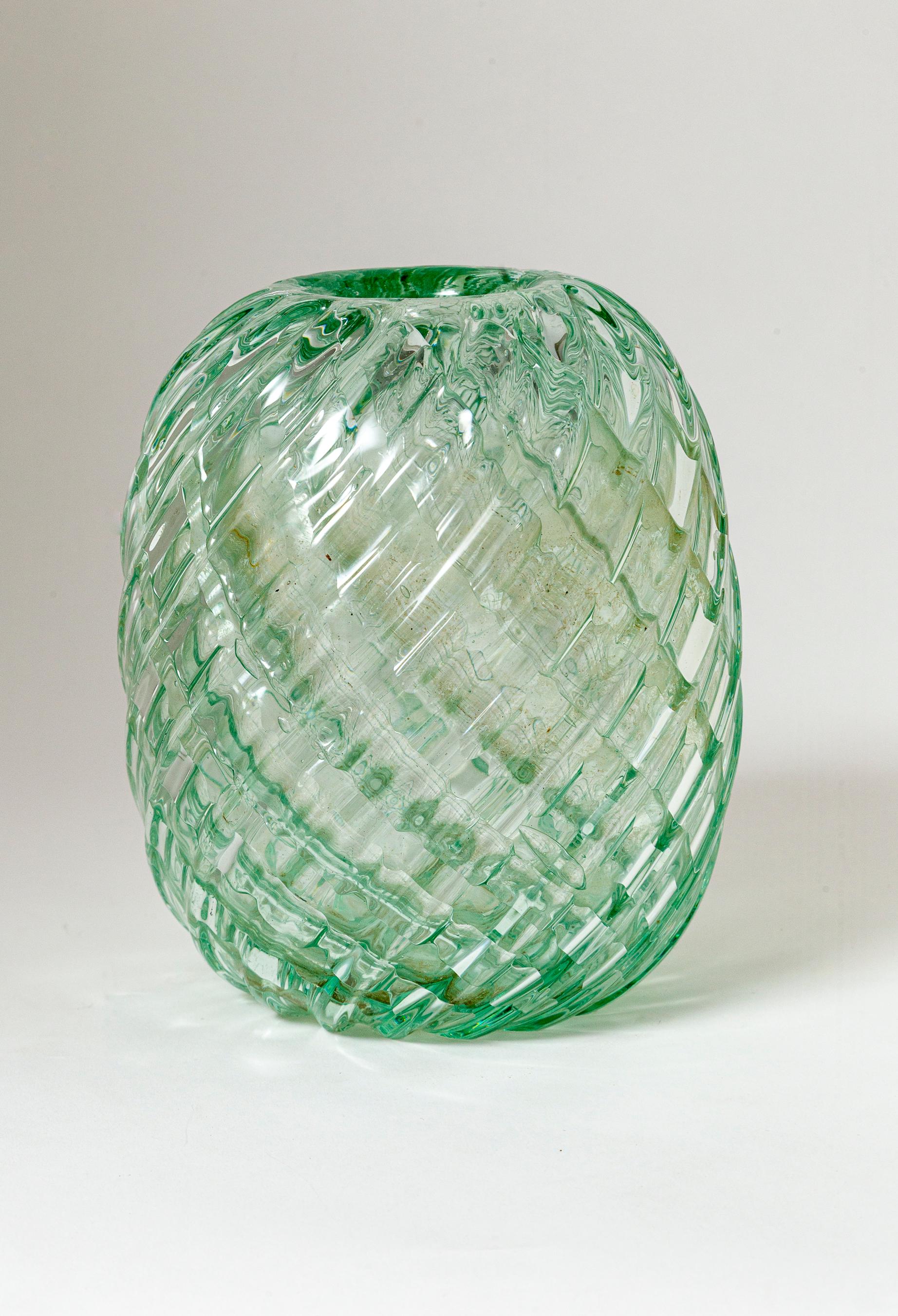 Moderno Seguso Vetri d'Arte , Vaso Modello 5730 Disegnato da Flavio Poli, 1939 in vendita