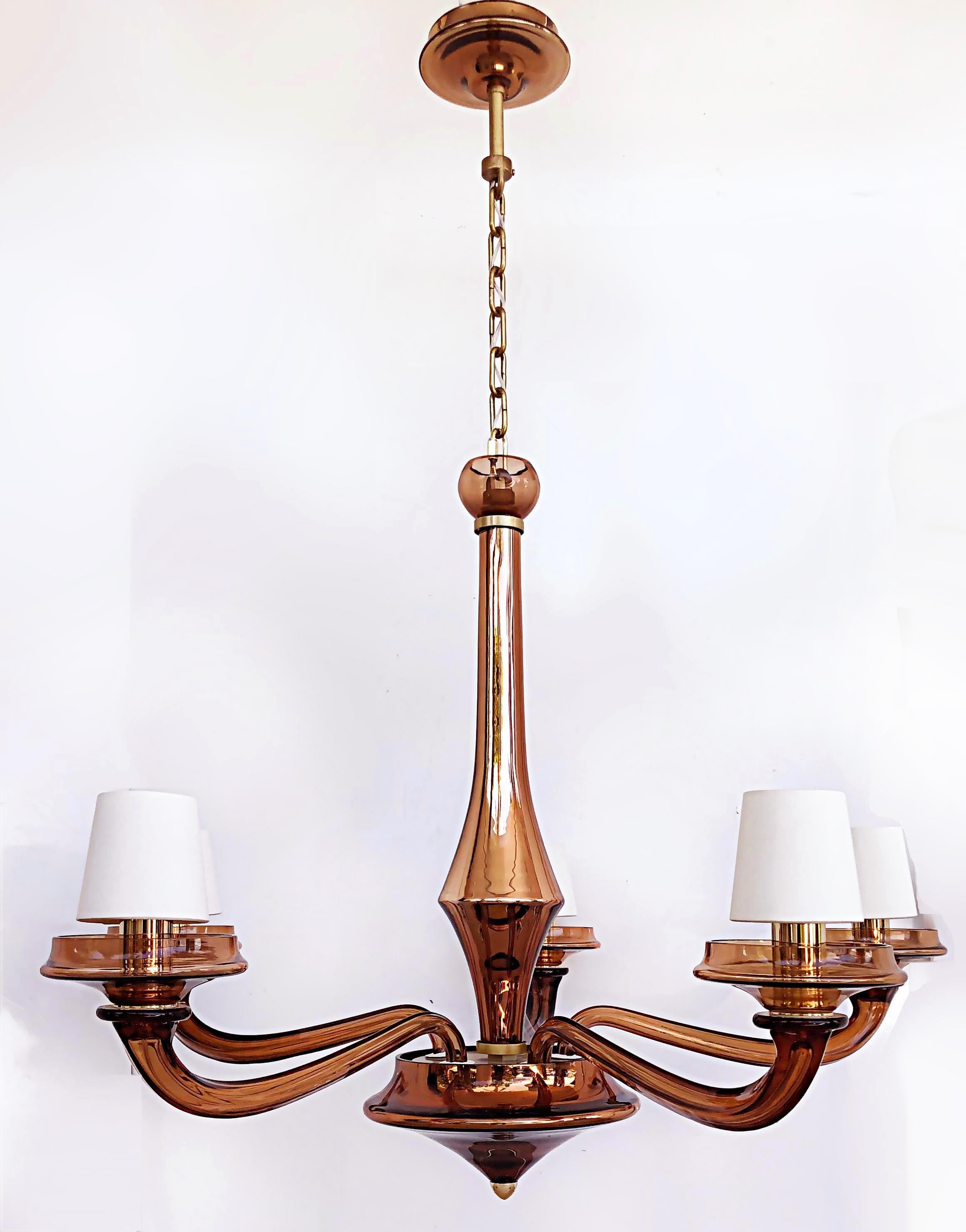 Seguso Vetri D'Arte Murano Glass Chandelier for Donghia, 1990s, Two Available For Sale 7