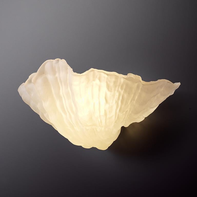 Italian Seguso Vetri d'Arte Murano Glass Conchiglia Sconce For Sale