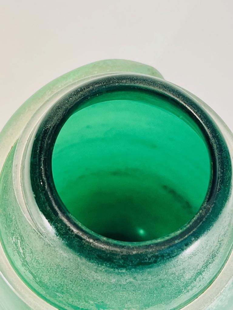 italien Vase en verre de Murano vert 