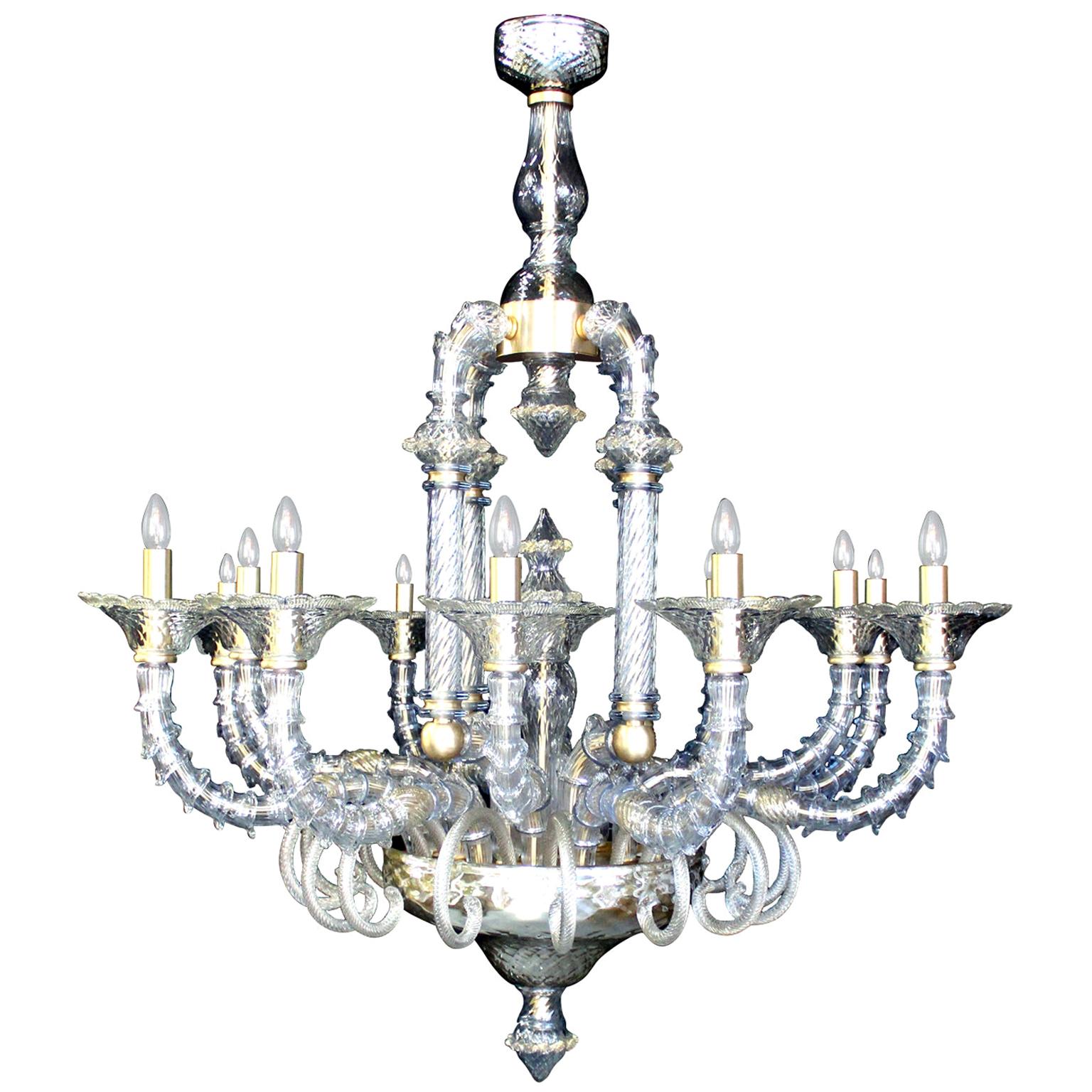 Lampadario Museo in vetro di Murano Seguso Vetri d'Arte
