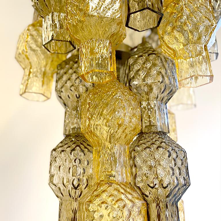 Seguso Vetri d'Arte Murano Glass Poliesaedri Lighting Fixture In New Condition For Sale In Murano-Venice, IT