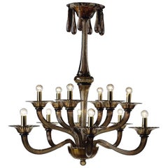 Seguso Vetri d'Arte Murano Glass Spica Chandelier