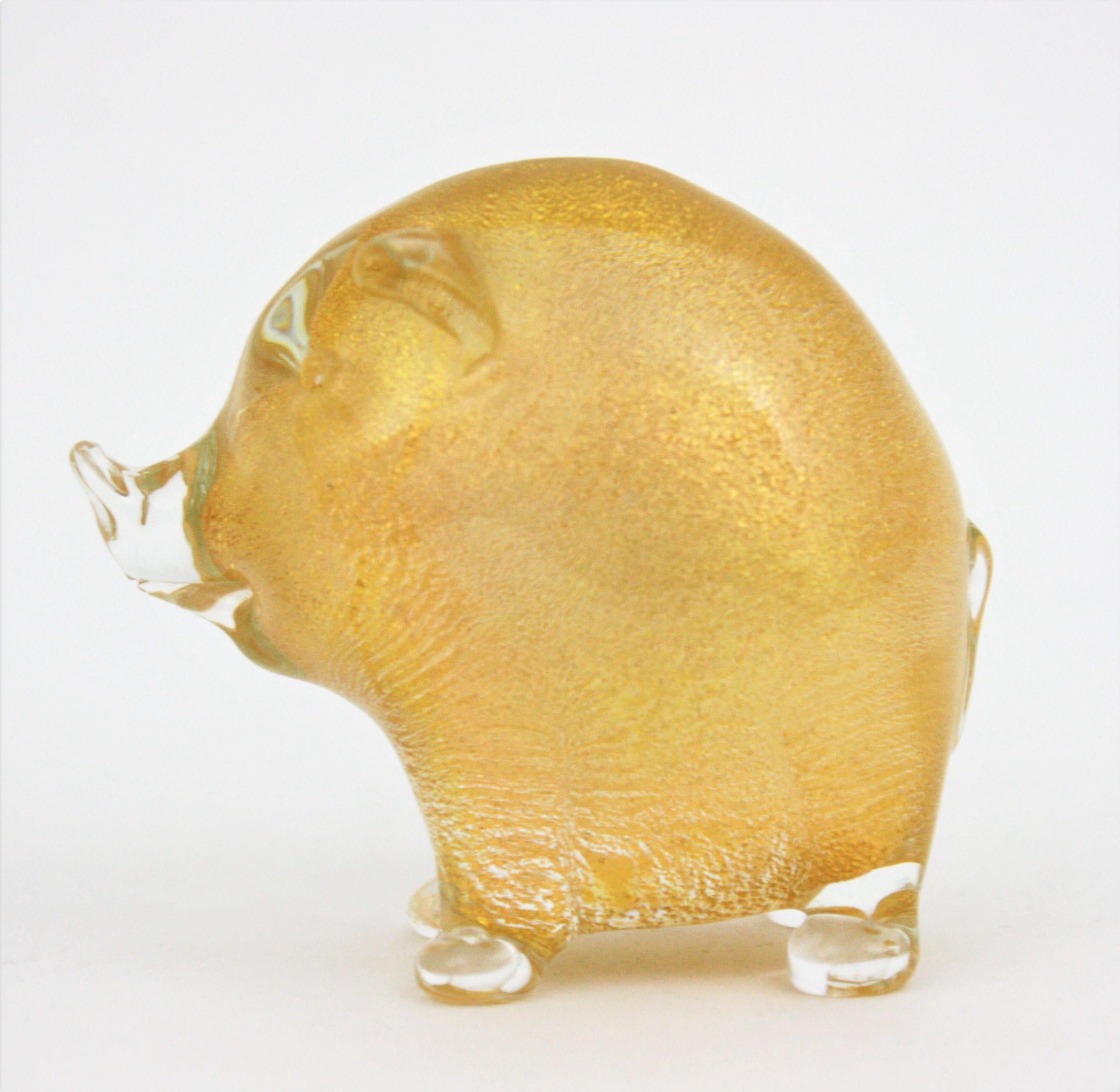 murano glass pig