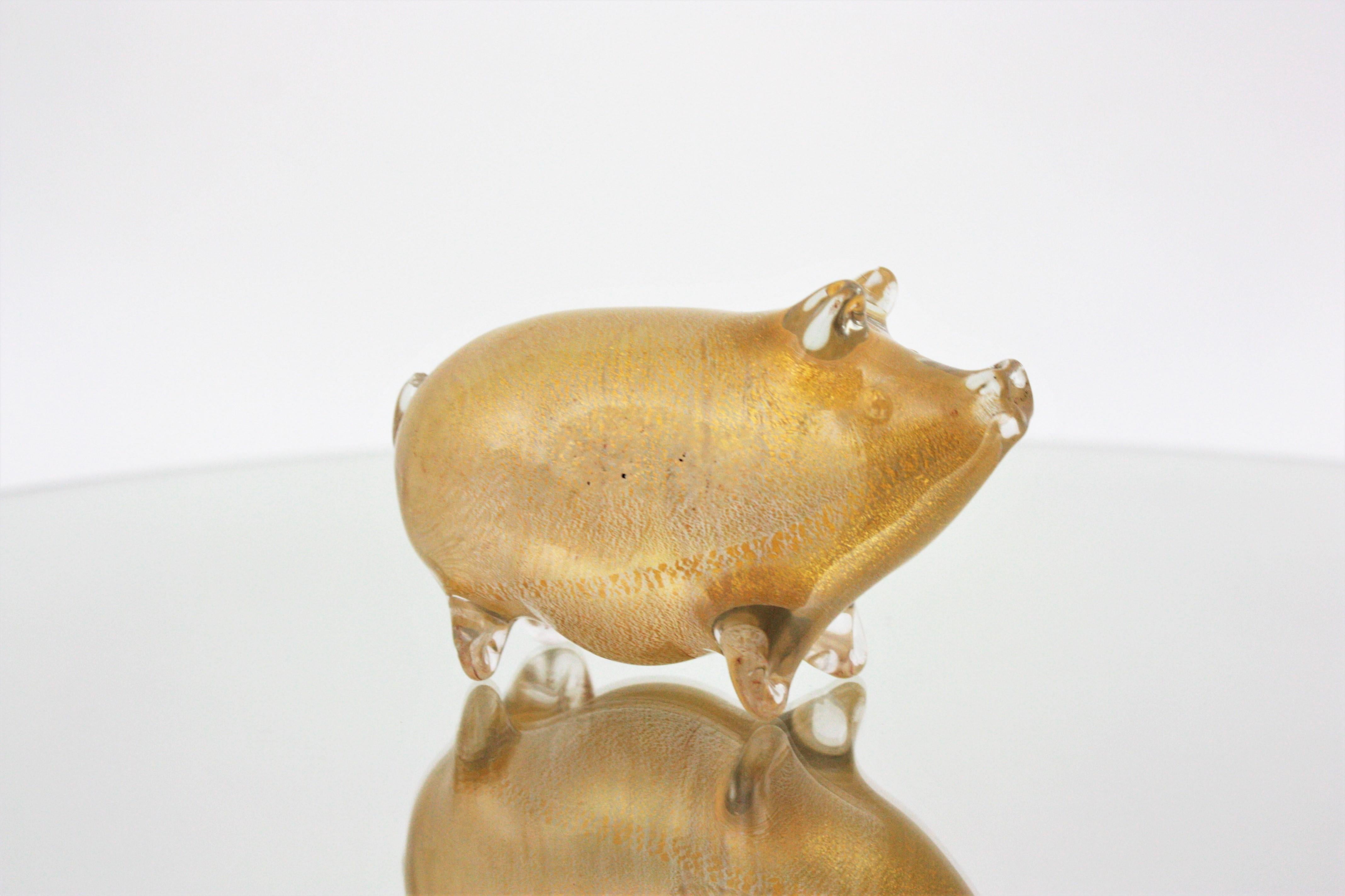 vintage glass pig