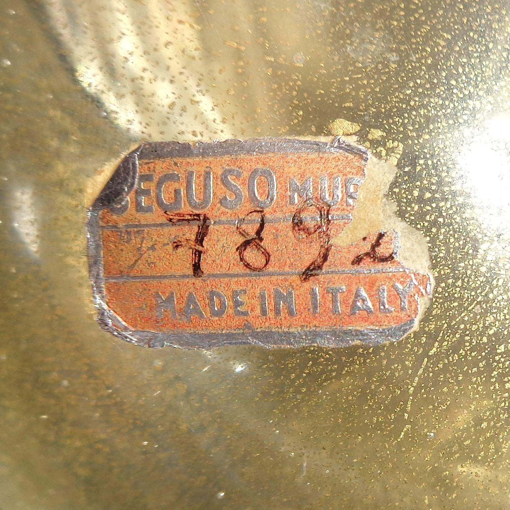 Italienische Muschelskulpturen aus Muranoglas mit Goldflecken von Seguso Vetri d'Arte im Zustand „Gut“ im Angebot in Kissimmee, FL