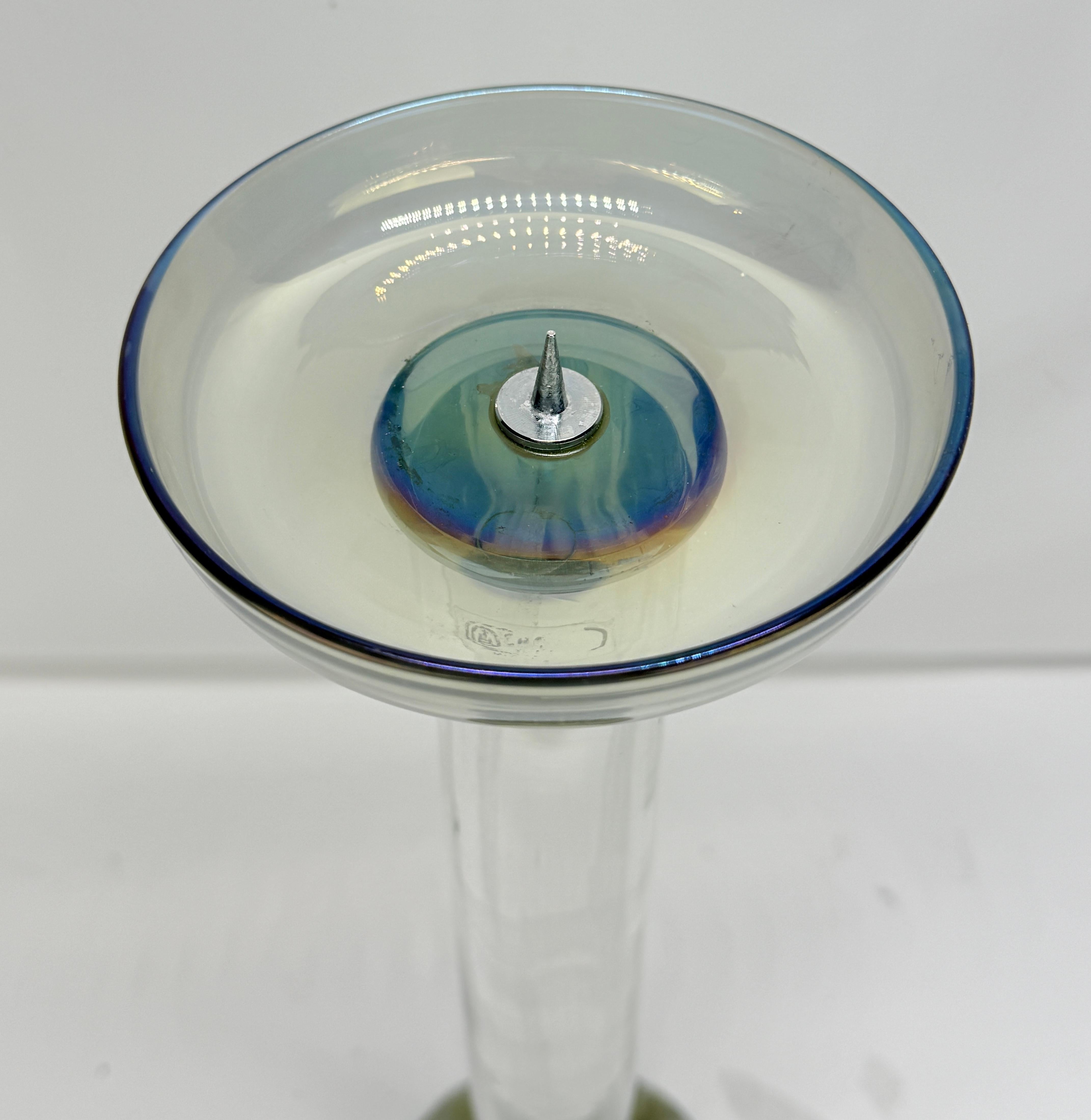Mid-Century moderno Seguso Vetri d'Arte Murano Modernista Torchère o Candeliere d'Altare in vendita