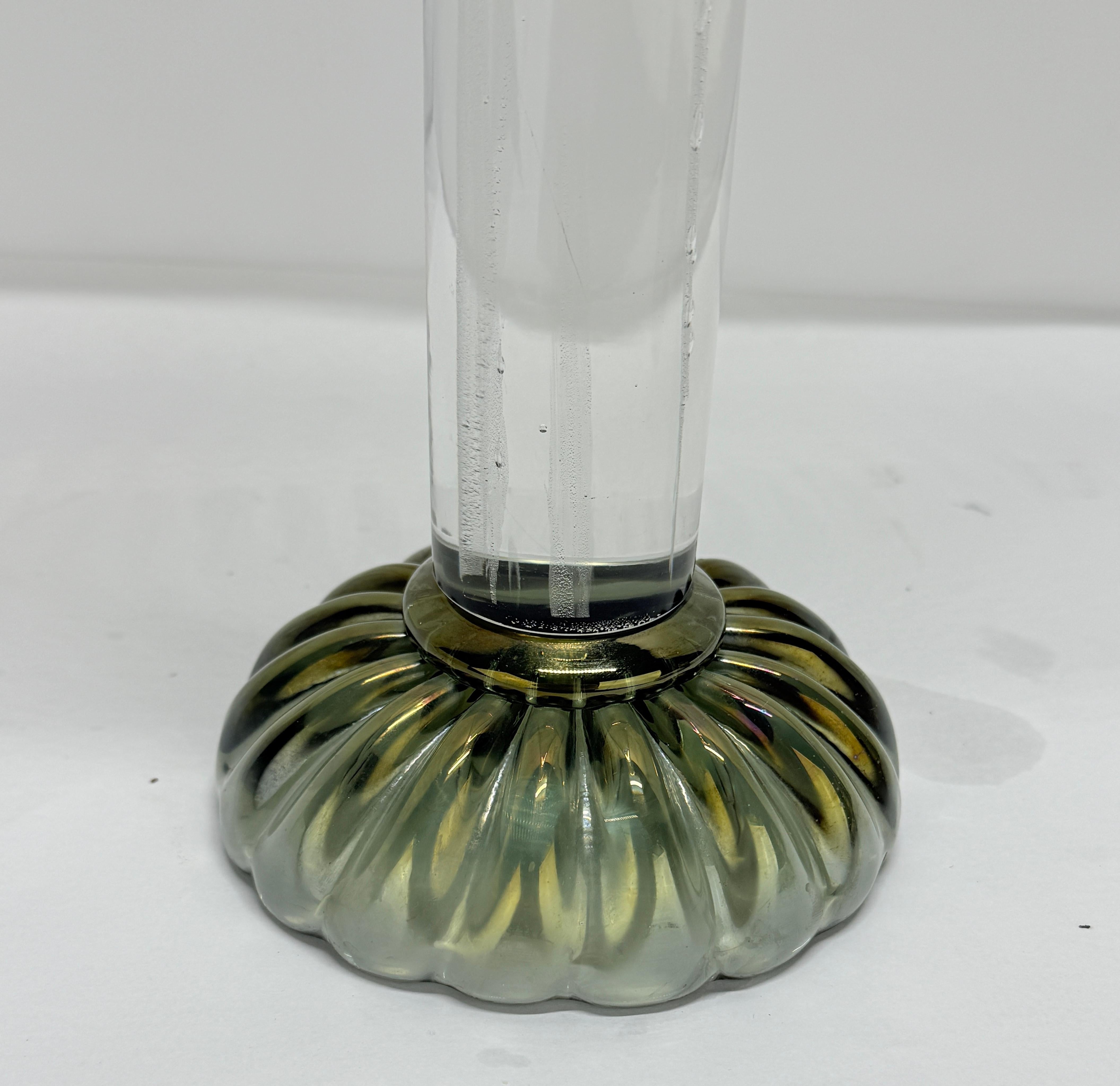 Vetro artistico Seguso Vetri d'Arte Murano Modernista Torchère o Candeliere d'Altare in vendita