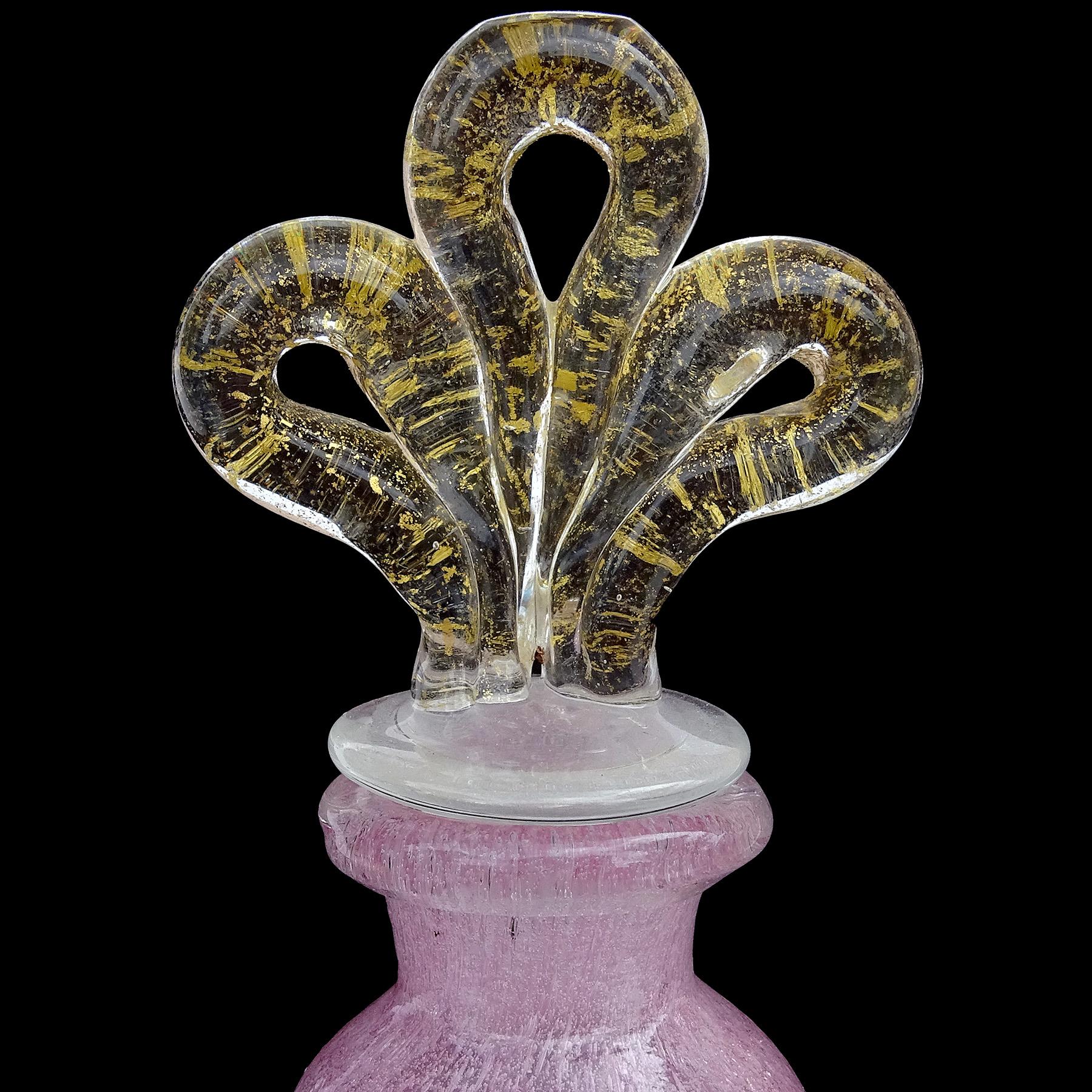 vintage pink glass perfume bottle