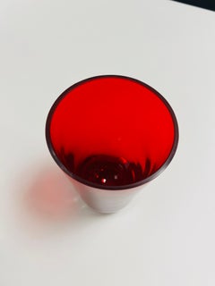 Vaso Seguso Vetri d'Arte Murano rosso