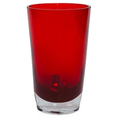 Seguso Vetri D'Arte Murano red vase