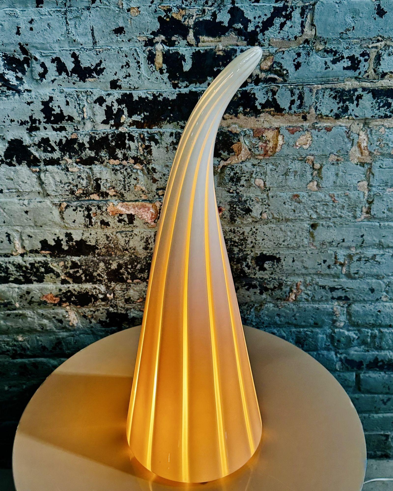 Murano Glass Seguso Vetri d'Arte Murano Sculptural Table Lamp, Italy 1960 For Sale