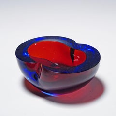 Seguso Vetri d'Arte Murano Sommerso Glass Bowl 1960s