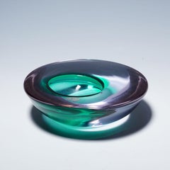 Seguso Vetri d'Arte Murano Sommerso Glass Bowl 1960s