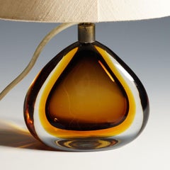 Seguso Vetri d'Arte Murano Sommerso Glass Lamp, 1960s