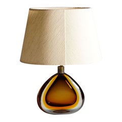 Seguso Vetri d'Arte Murano Sommerso Glass Lamp, 1960s