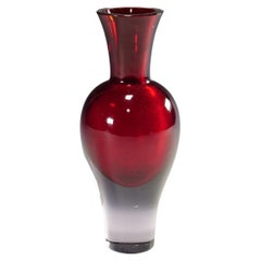 Seguso Vetri d'Arte Murano Sommerso Glass Vase, 1960s