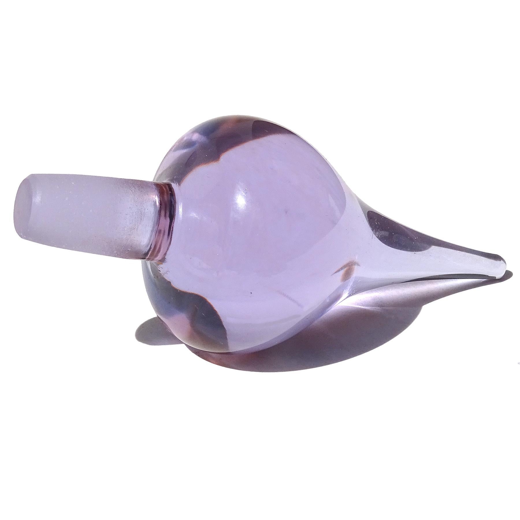 Parfümflasche aus italienischem Murano Sommerso-Kunstglas von Seguso Vetri d'Arte in Violett und Rot im Zustand „Gut“ in Kissimmee, FL