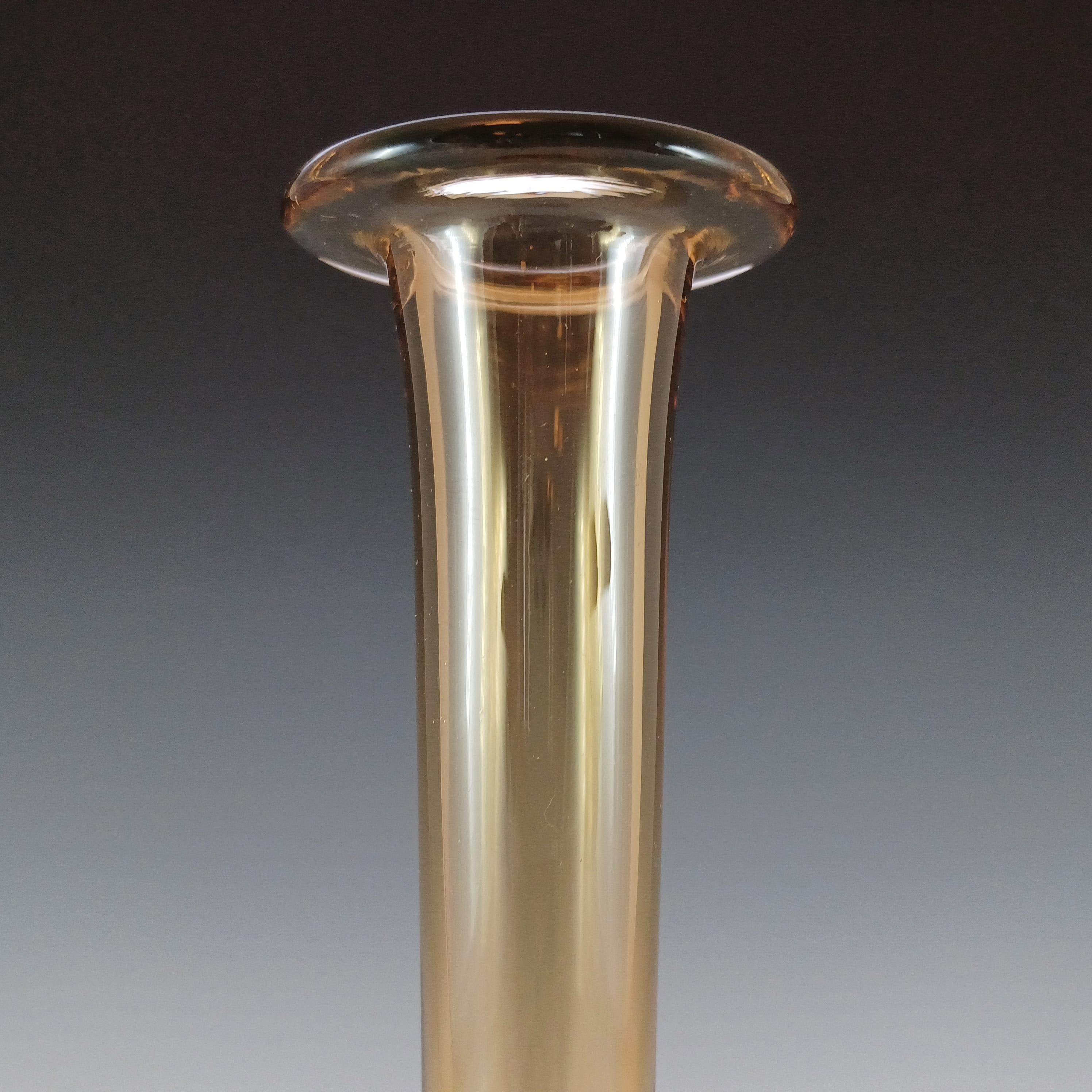 Mid-20th Century Seguso Vetri d'Arte Murano Sommerso Uranium Glass Bottle Vase - Pinzoni